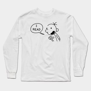 Kid says I Read hihi Long Sleeve T-Shirt